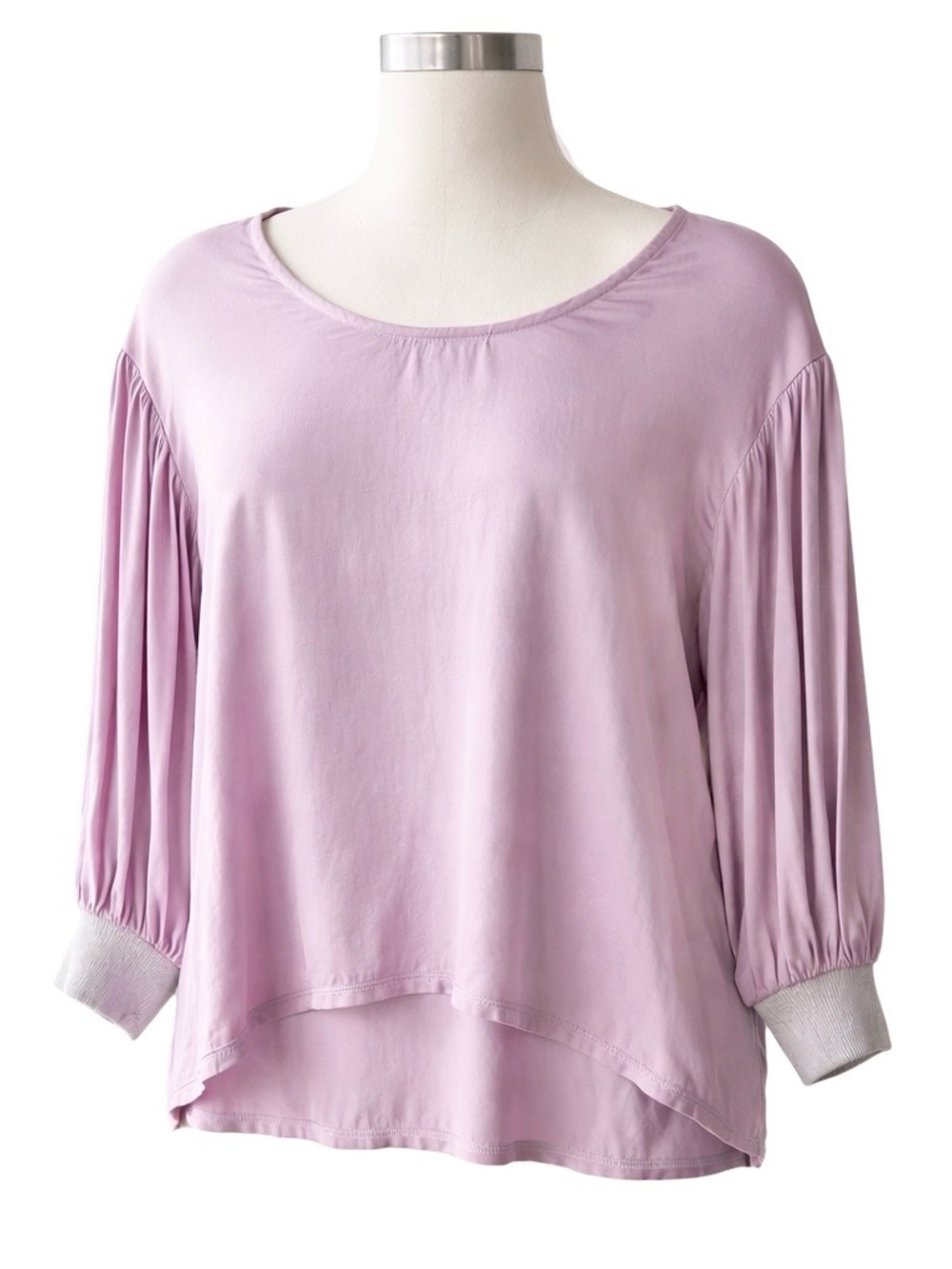 Nation LTD Blush Lilac Pink Balloon Bishop Sleeve Viscose Top Size XS